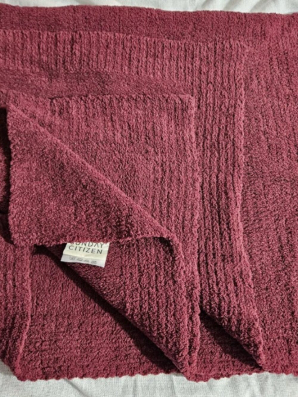 Sunday Citizen Snug Lap Throw 60x48 Blanket Throw Blanket Burgundy